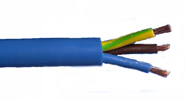 Blue power cable 