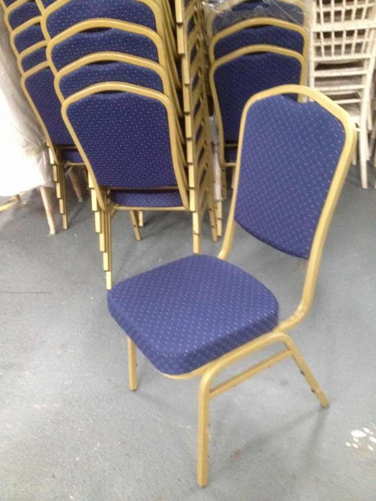 Secondhand Hotel Furniture | Banquet Chair | 200x Blue Banquet Chairs