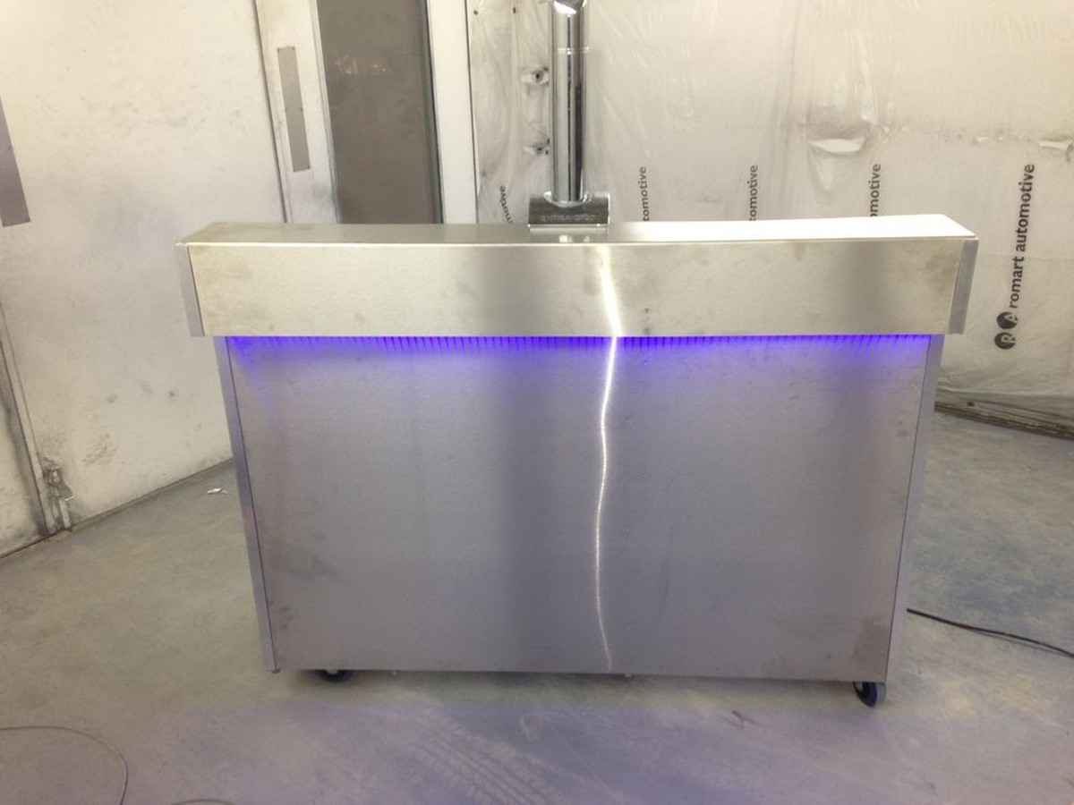 Secondhand Chairs and Tables Bar Units 2x Stainless Steel Mobile Bars Wolverhampton, West