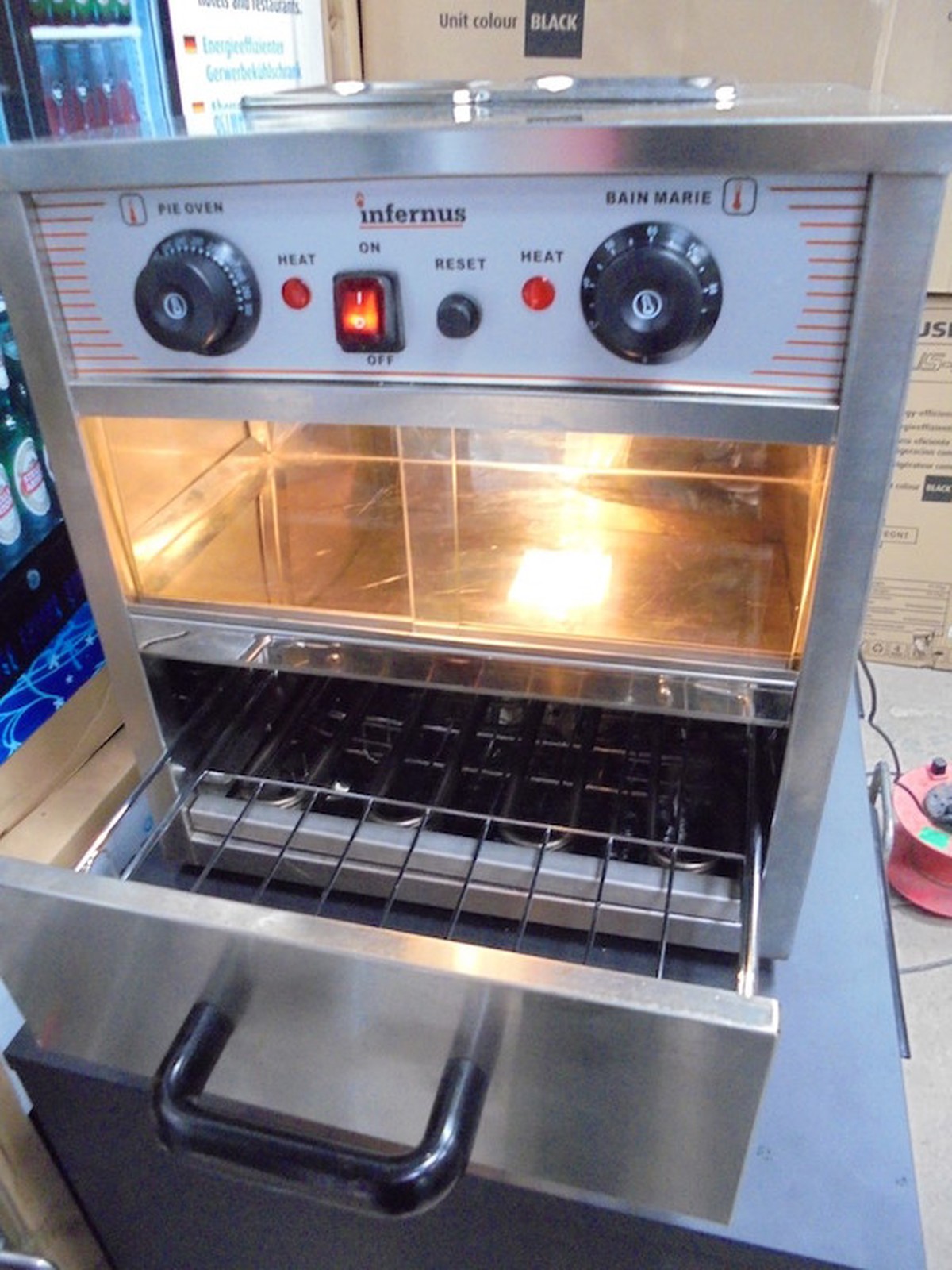 Secondhand Shop Equipment Heated Display New Pie Oven (3828