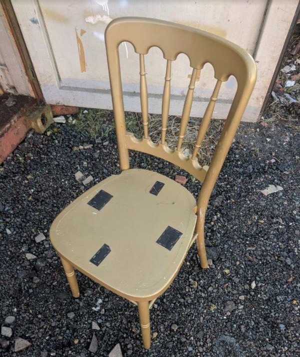 Secondhand Chairs and Tables Gold Banqueting Chairs for sale