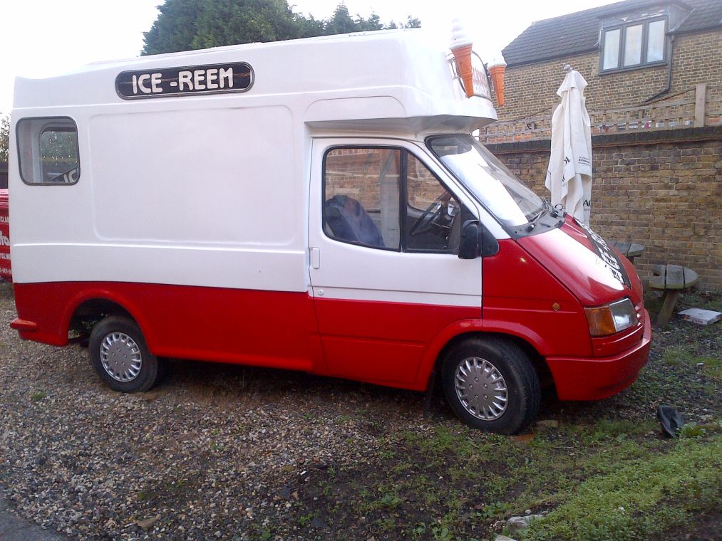 Second hand store ice cream van