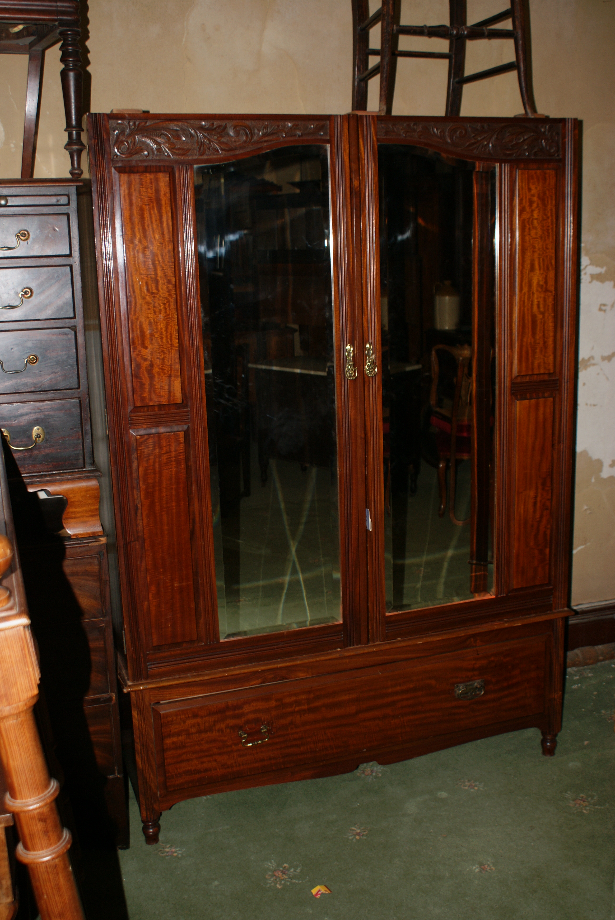 Antiques Bazaar Wardrobes Victorian Walnut Double Door