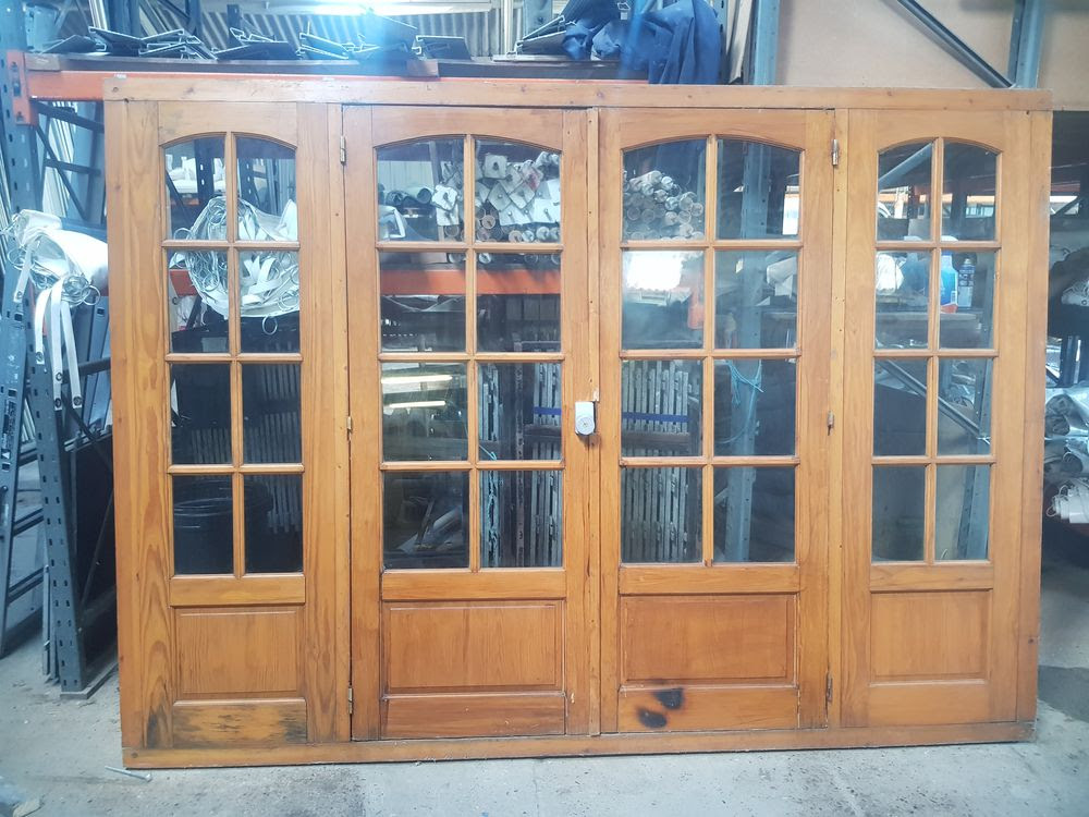 Curlew Secondhand Marquees Doors 2x Double Wooden Entrance