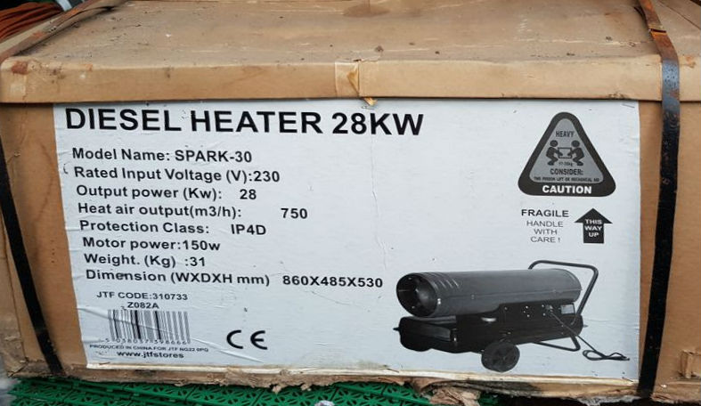 Heaters Direct | Spark 30 Direct Space Heater - Worcestershire - Curlew -  New and Used Marquees