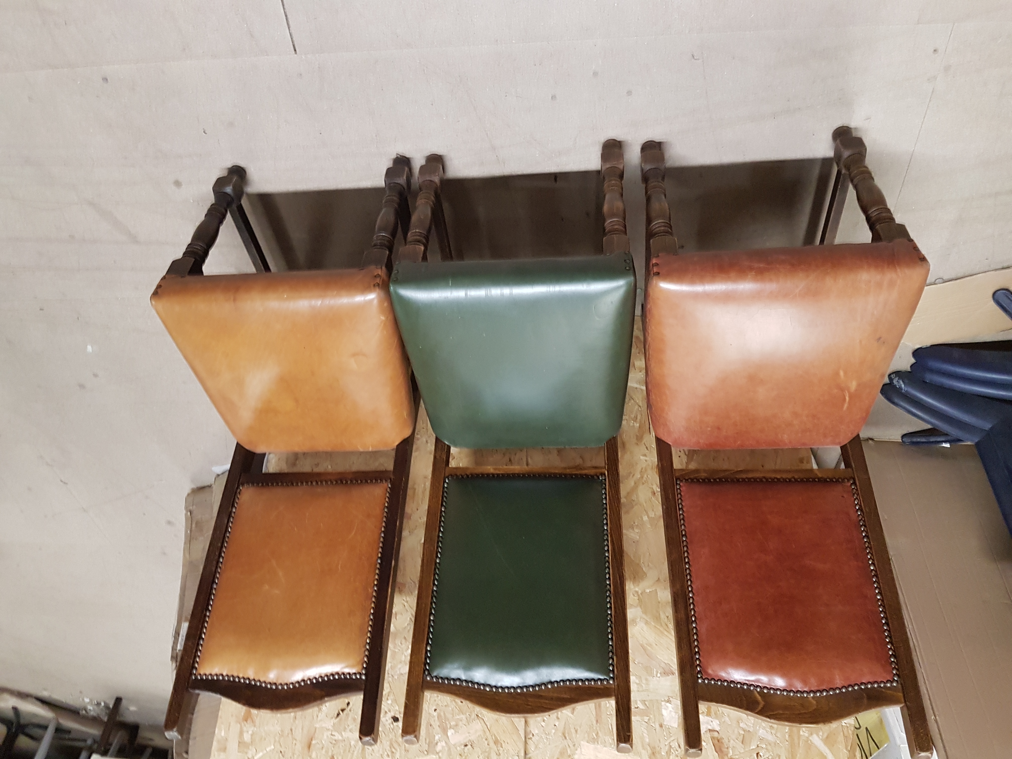 10x aniline leather chairs in tan red and green  derby derbyshire