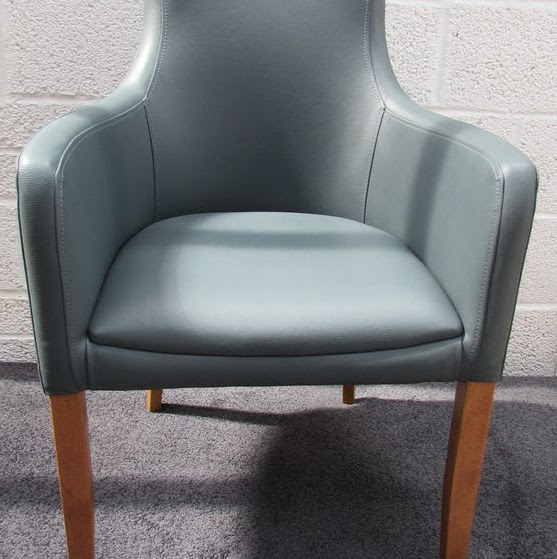 Secondhand Chairs And Tables Office Furniture 6x Genuine Leather Grey Desk Chair With Arms Code Ch289 Sussex