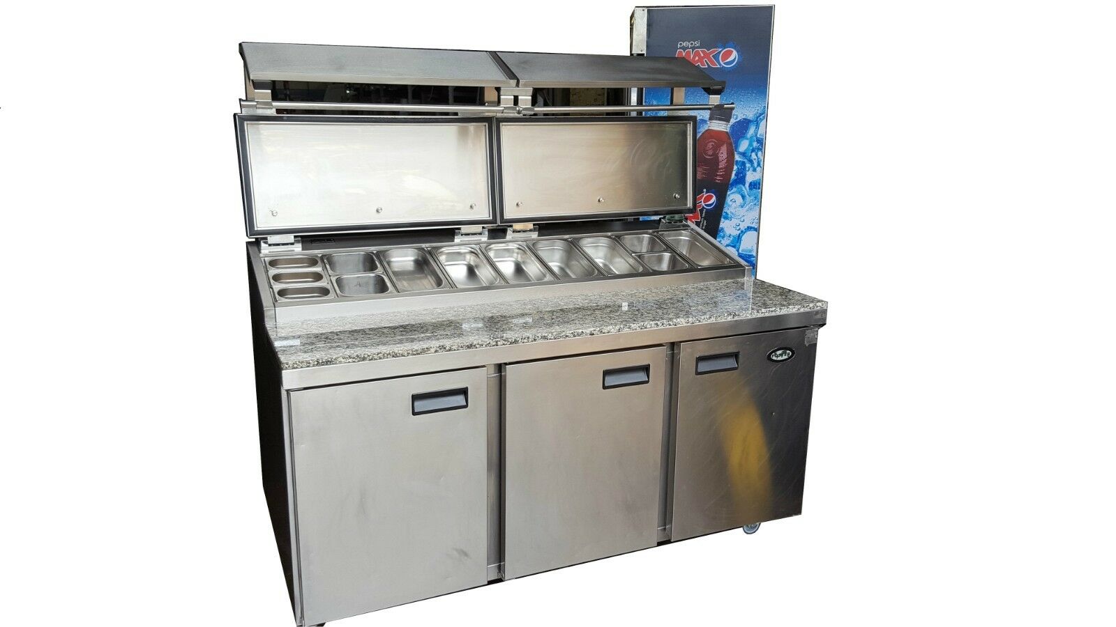 Secondhand Catering Equipment Bench Or Prep Fridges Foster Fps3gr 3 Door Commercial Pizza Topping Fridge Stainless Steel Granite Lancashire