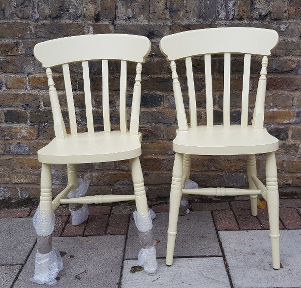 4x farmhouse chairs in white  cream  wiltshire