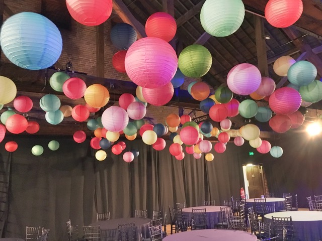 bright paper lanterns
