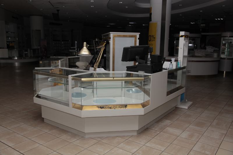 Used glass display store cases for sale