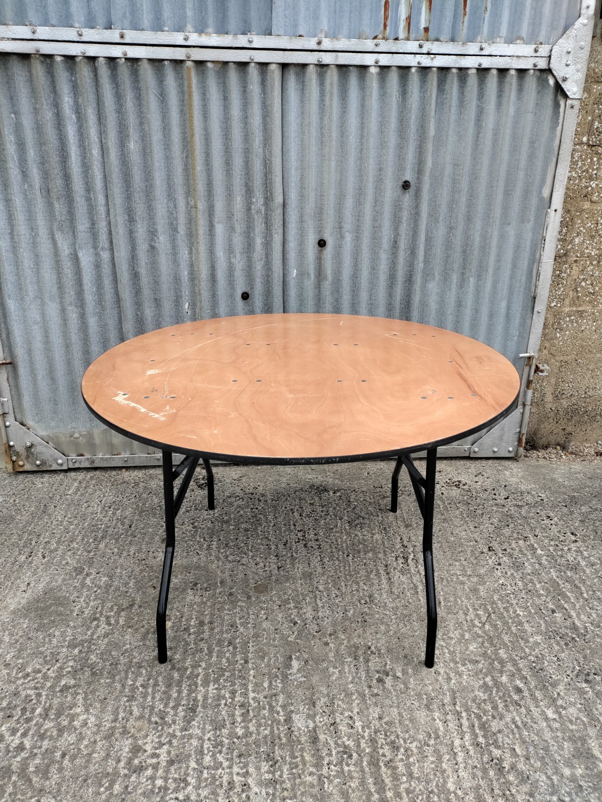 Secondhand Chairs and Tables | Round Tables with Folding Legs | 4x 3ft  Round Banqueting Tables - Gloucestershire