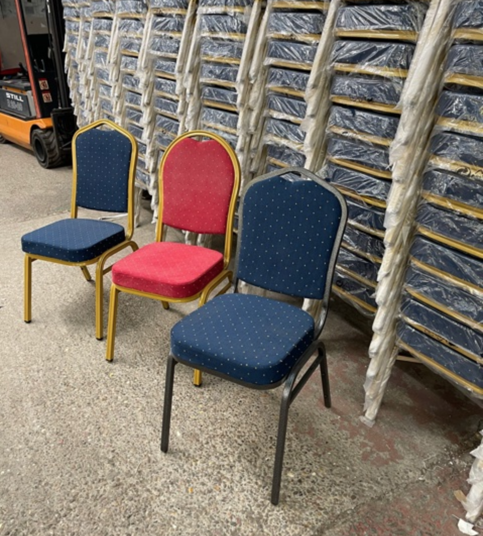 Secondhand Chairs and Tables, Steel Frame Banqueting Chairs