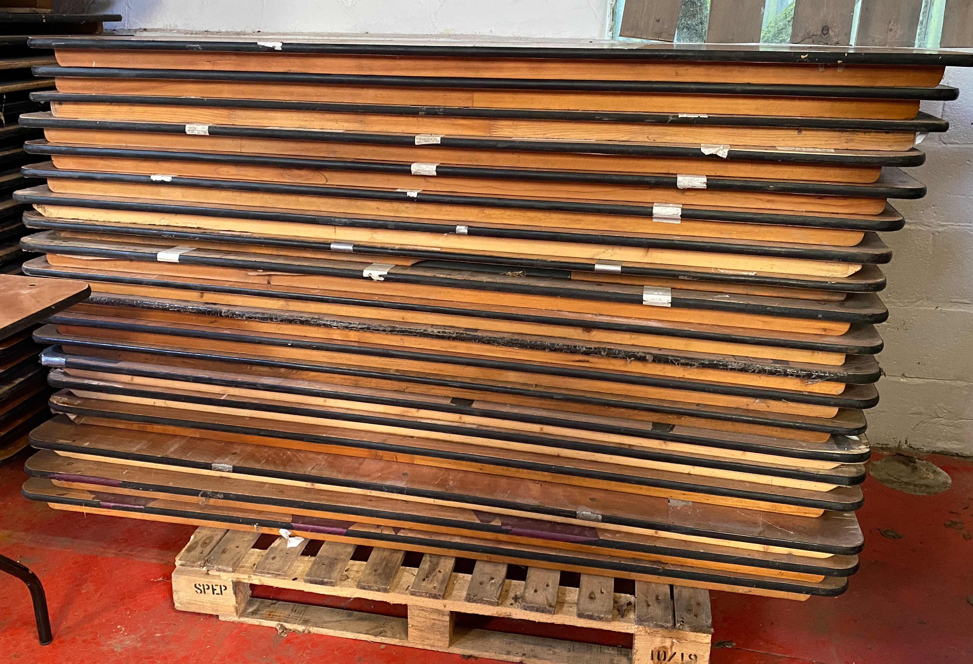 Used folding tables for shop sale