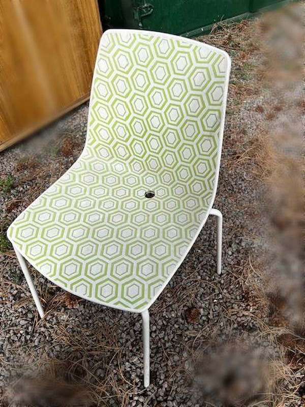 Plastic stacking chairs