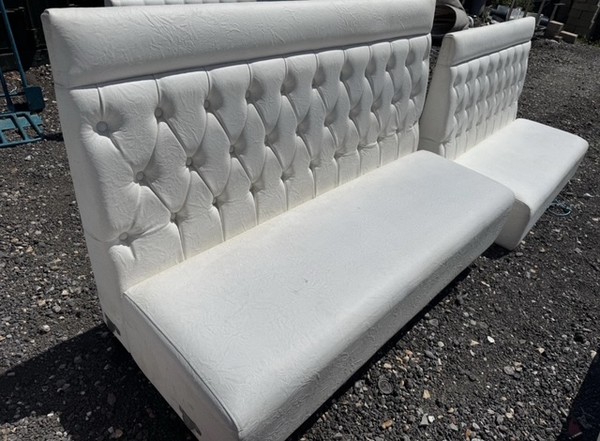 White button back Banquette Seating