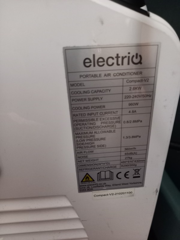Electriq Compact V2 Portable Air Conditioner