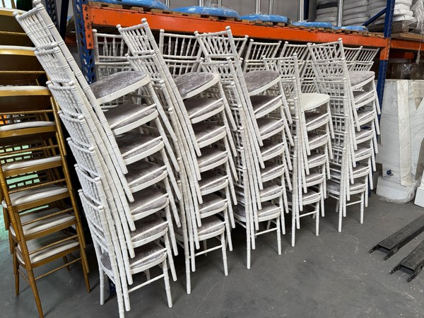 146x White Chiavari Chairs