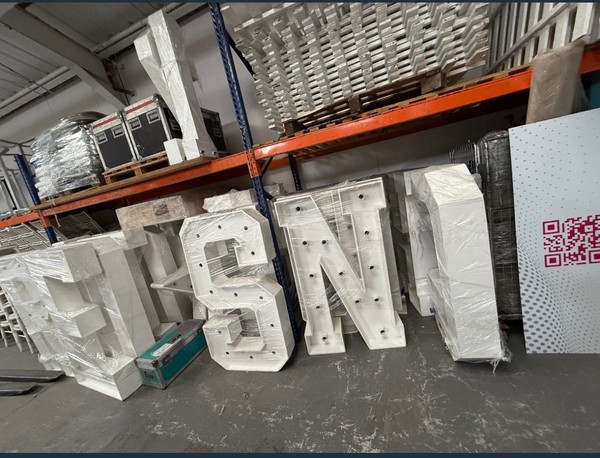 White illuminated letters for sale