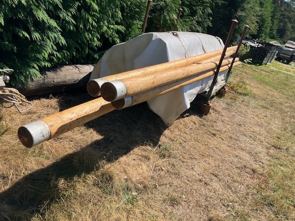 Traditional marquee poles for 12m (40Ft) marquee