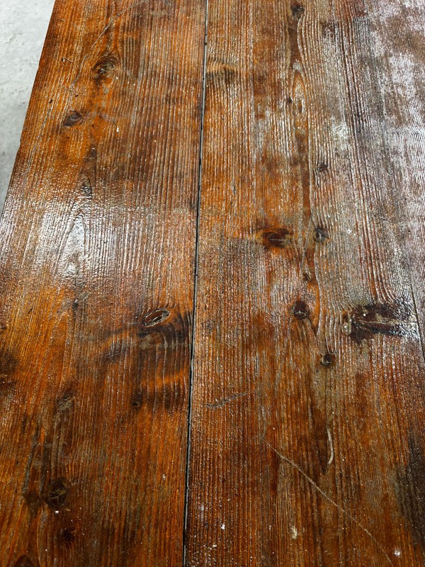 2x Wooden Leg Trestle Tables