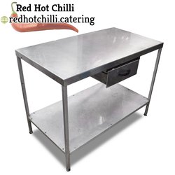 1.23m Stainless steel prep table