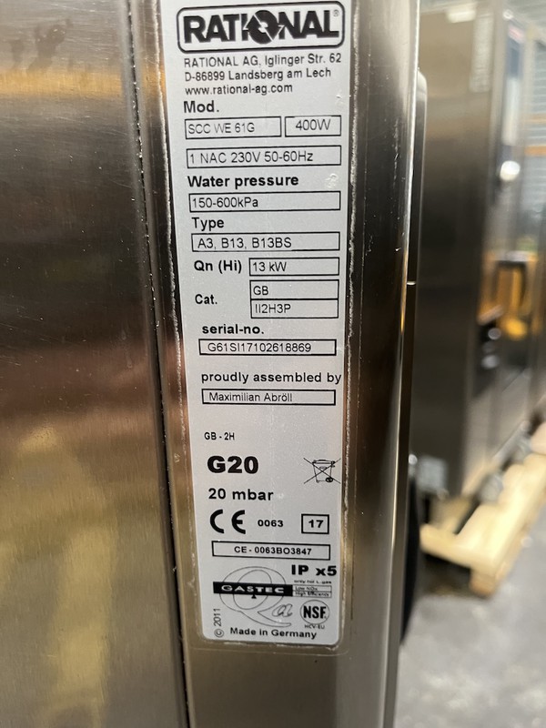 Rational Sccwe 61 G Nat Gas or LPG