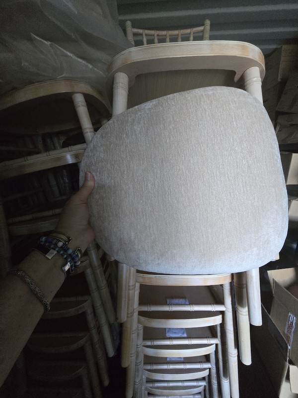 Neutral Chiavari Chair Pads