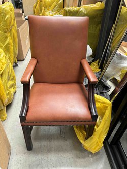 Leather upright chairs