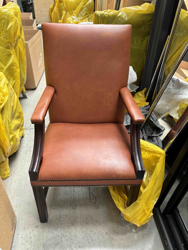 Leather upright chairs