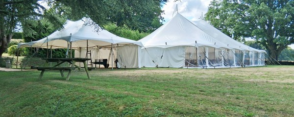 40ft x 60ft with catering marquee for sale