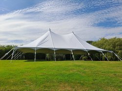 Secondhand Traditional Peak Pole Marquee For Sale