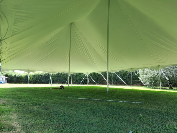 Secondhand Traditional Peak Pole Marquee For Sale