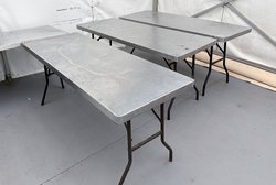Stainless steel trestle tables for sale