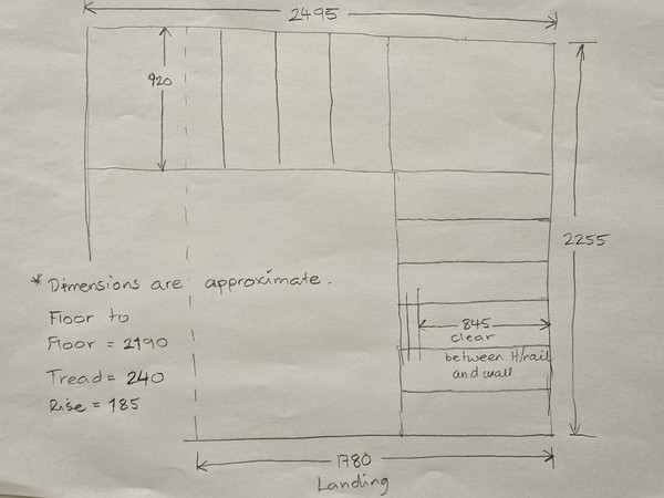 Vintage stairs / staircase plan