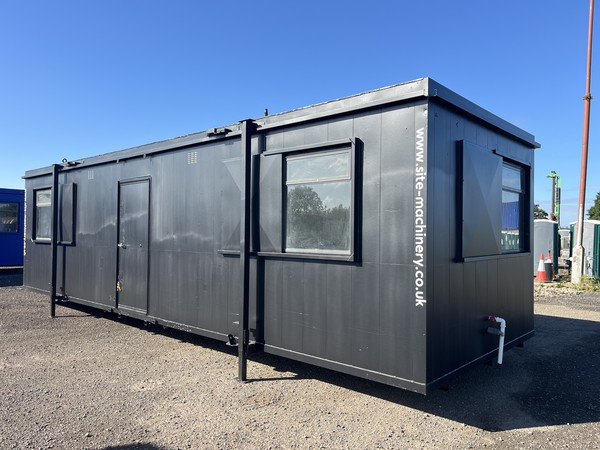 Secondhand 10ft Canteen Office Site Cabin On Jack Legs For Sale