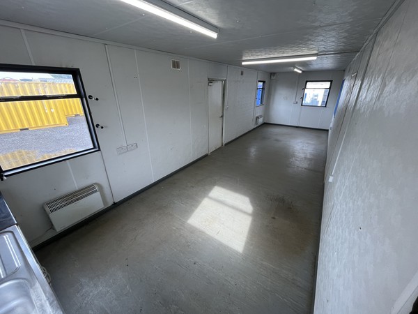 Secondhand 10ft Canteen Office Site Cabin On Jack Legs For Sale