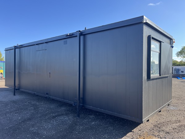 Secondhand 10ft Canteen Office Site Cabin On Jack Legs For Sale