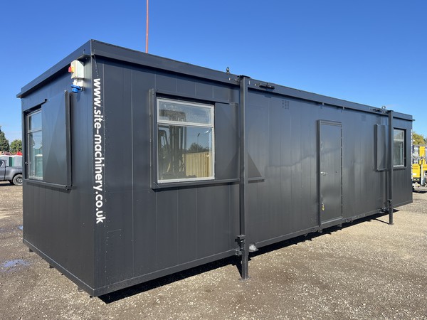 Secondhand 10ft Canteen Office Site Cabin On Jack Legs For Sale