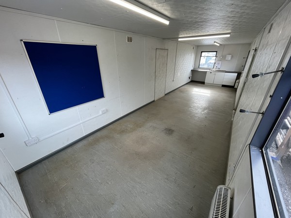 Secondhand 10ft Canteen Office Site Cabin On Jack Legs For Sale