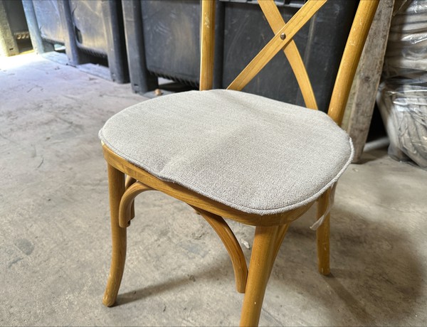 New Oak Cross Back Chairs