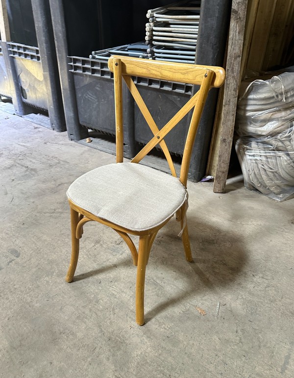 New Oak Cross Back Chairs For Sale