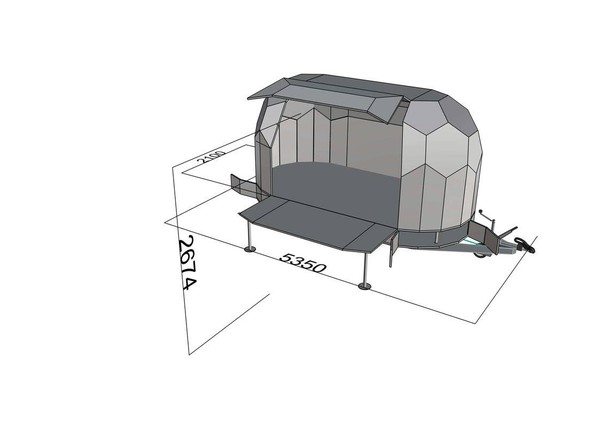 Small Trailer stage for sale