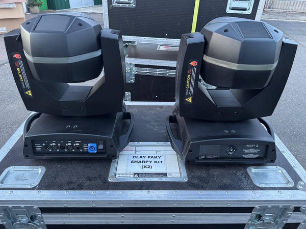 Share Clay Paky Sharpy Moving Heads With Case and BRAND NEW BULBS - Ashford, Kent 3