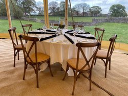 Cross Back Rattan Chairs