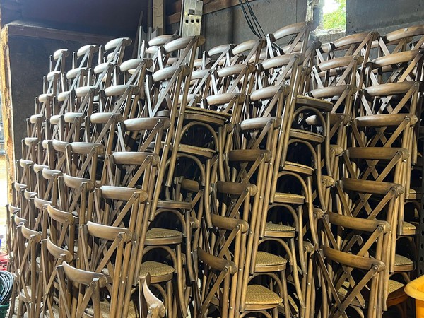 Cross Back Rattan Chairs for events