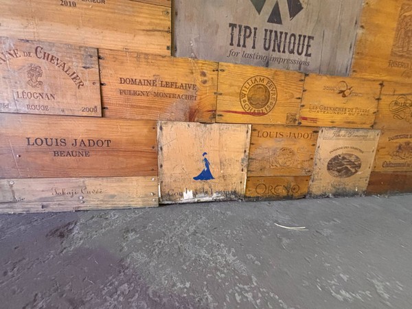Rustic wine crate reclaimed bar