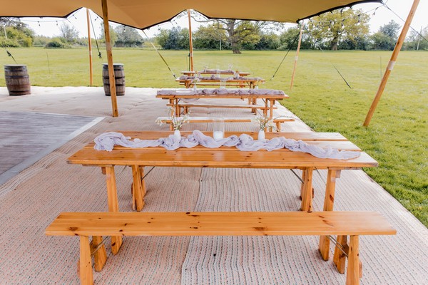 Nordic Pine Table and Benches by Tentipi