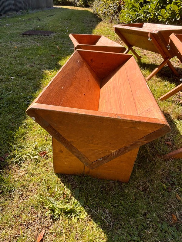 Wooden display troughs