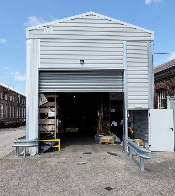 Temporary Warehouse 6m x 20m x 6m (high) with roller shutter door